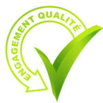 engagement qualité sur symbole validé vert